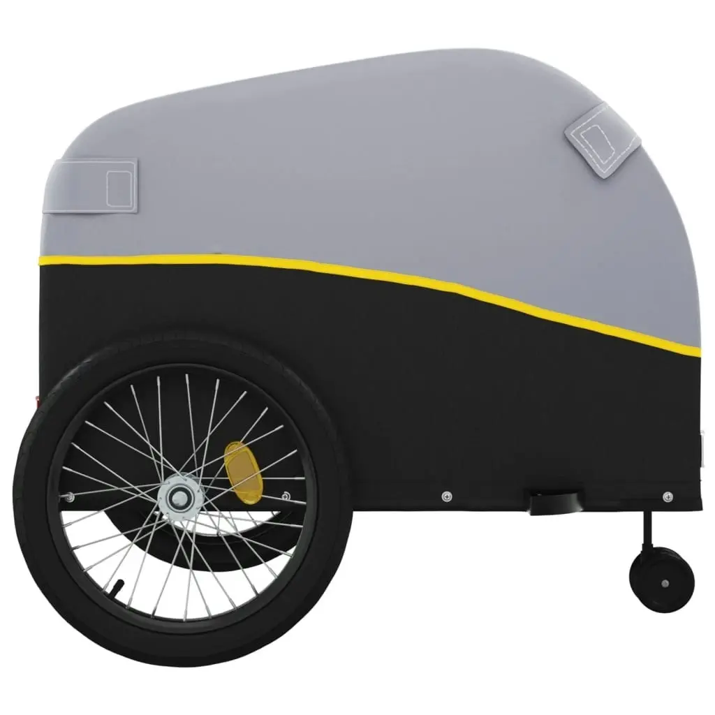 Bike Trailer Black and Yellow 45 kg Iron 94155