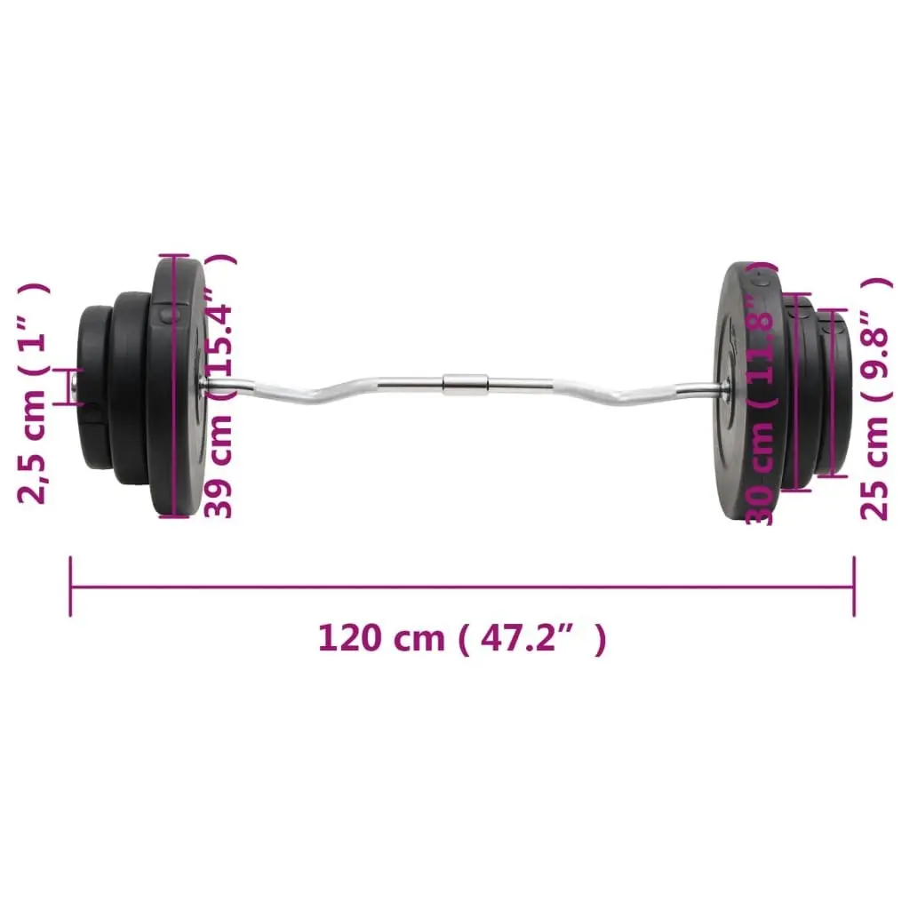 Curl Barbell with Plates 60 kg 3145018