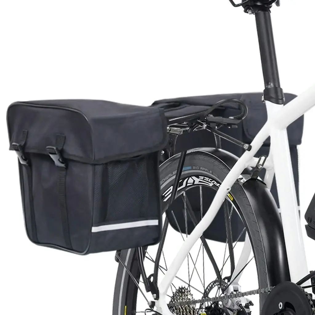 Double Bicycle Bag for Pannier Rack Waterproof 35 L Black 93250