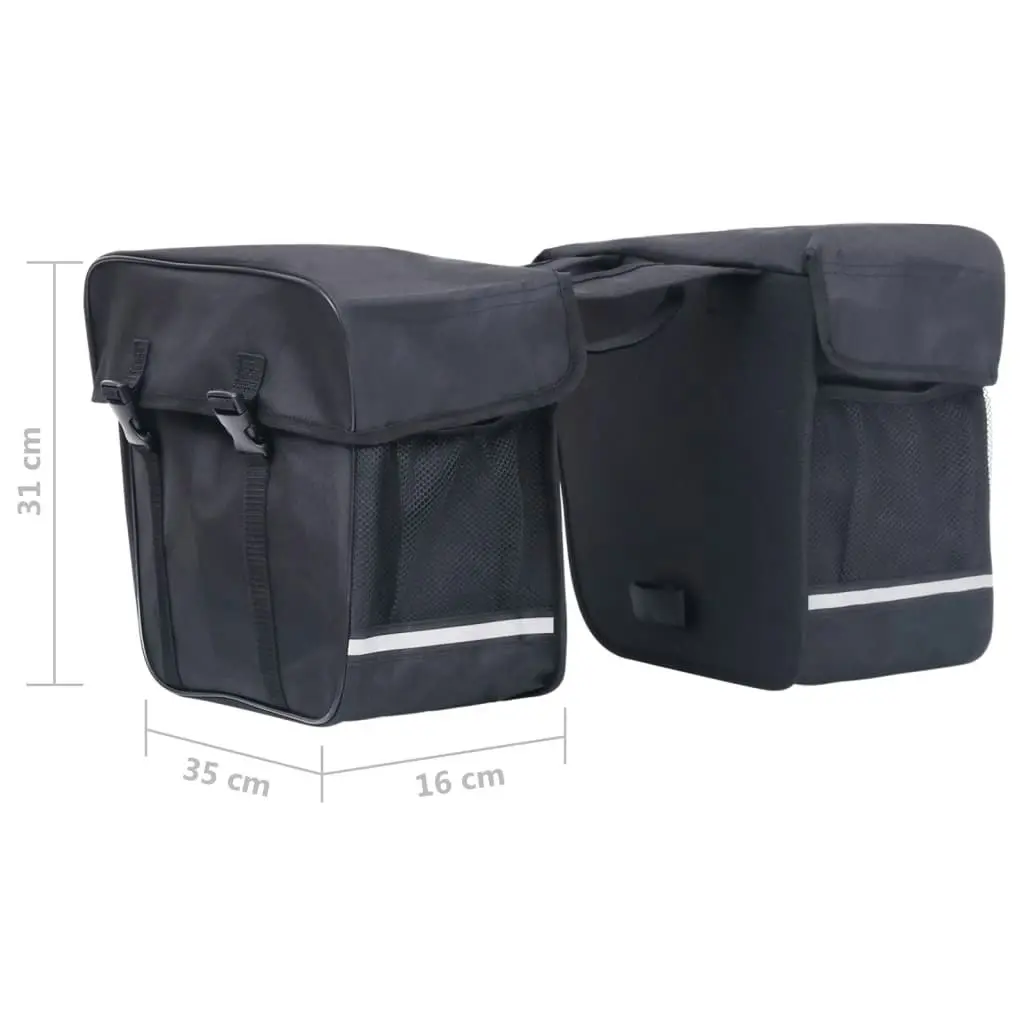 Double Bicycle Bag for Pannier Rack Waterproof 35 L Black 93250