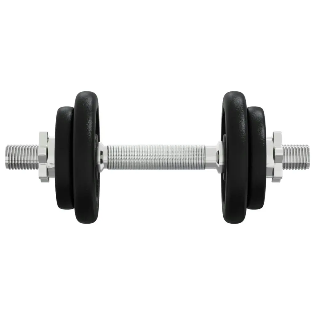 Dumbbell with Plates Set 40 kg Cast Iron and Chrome Plated Steel 3145033