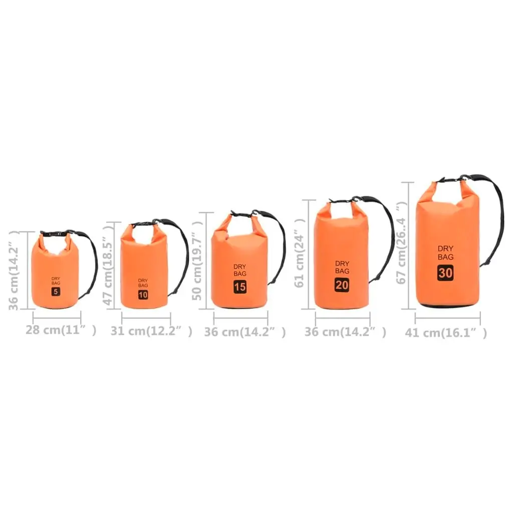 Dry Bag Orange 15 L PVC 92789