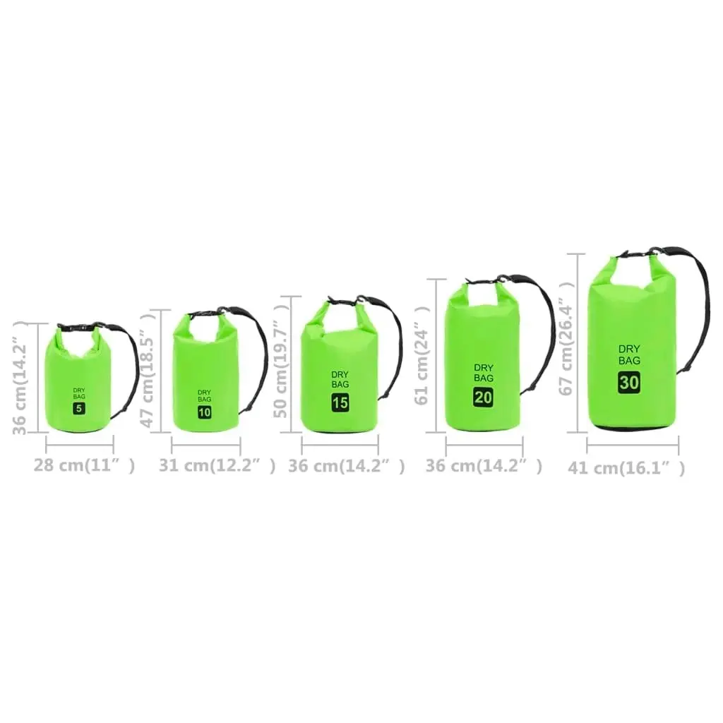 Dry Bag Green 5 L PVC 92779