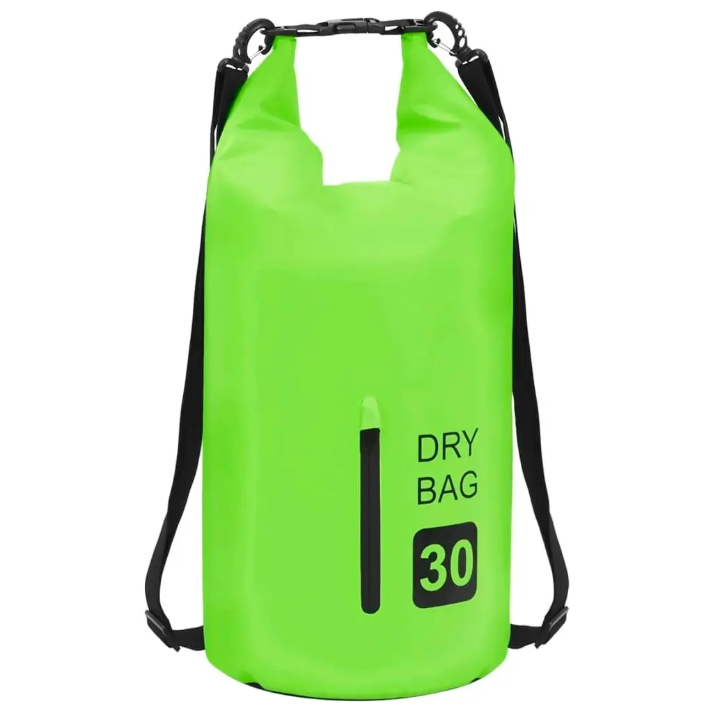 Dry Bag with Zipper Green 30 L PVC 92778