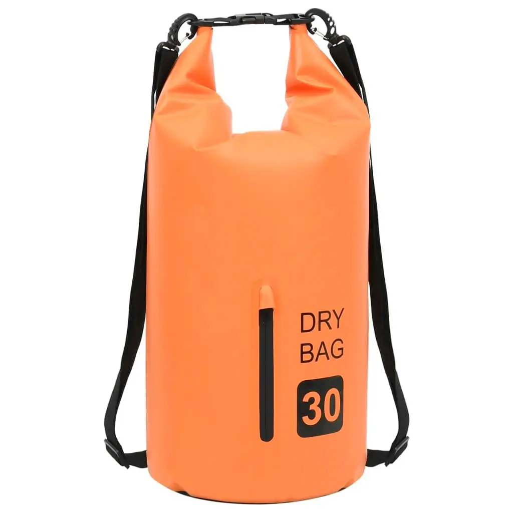 Dry Bag with Zipper Orange 30 L PVC 92786