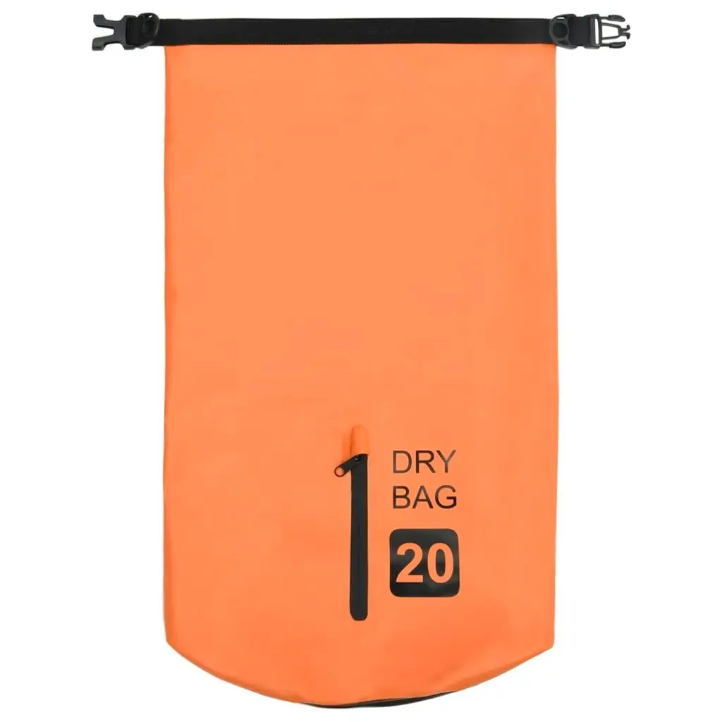 Dry Bag with Zipper Orange 20 L PVC 92785