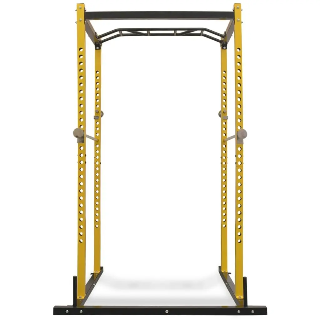 Fitness Power Rack 140x145x214 cm Yellow and Black 91364