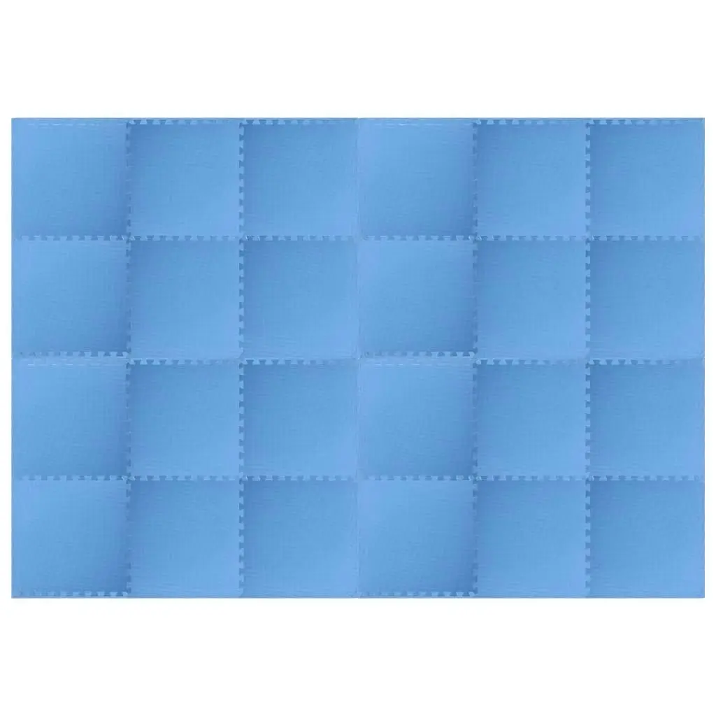 Floor Mats 24 pcs 8.64 mÂ² EVA Foam Blue 92466