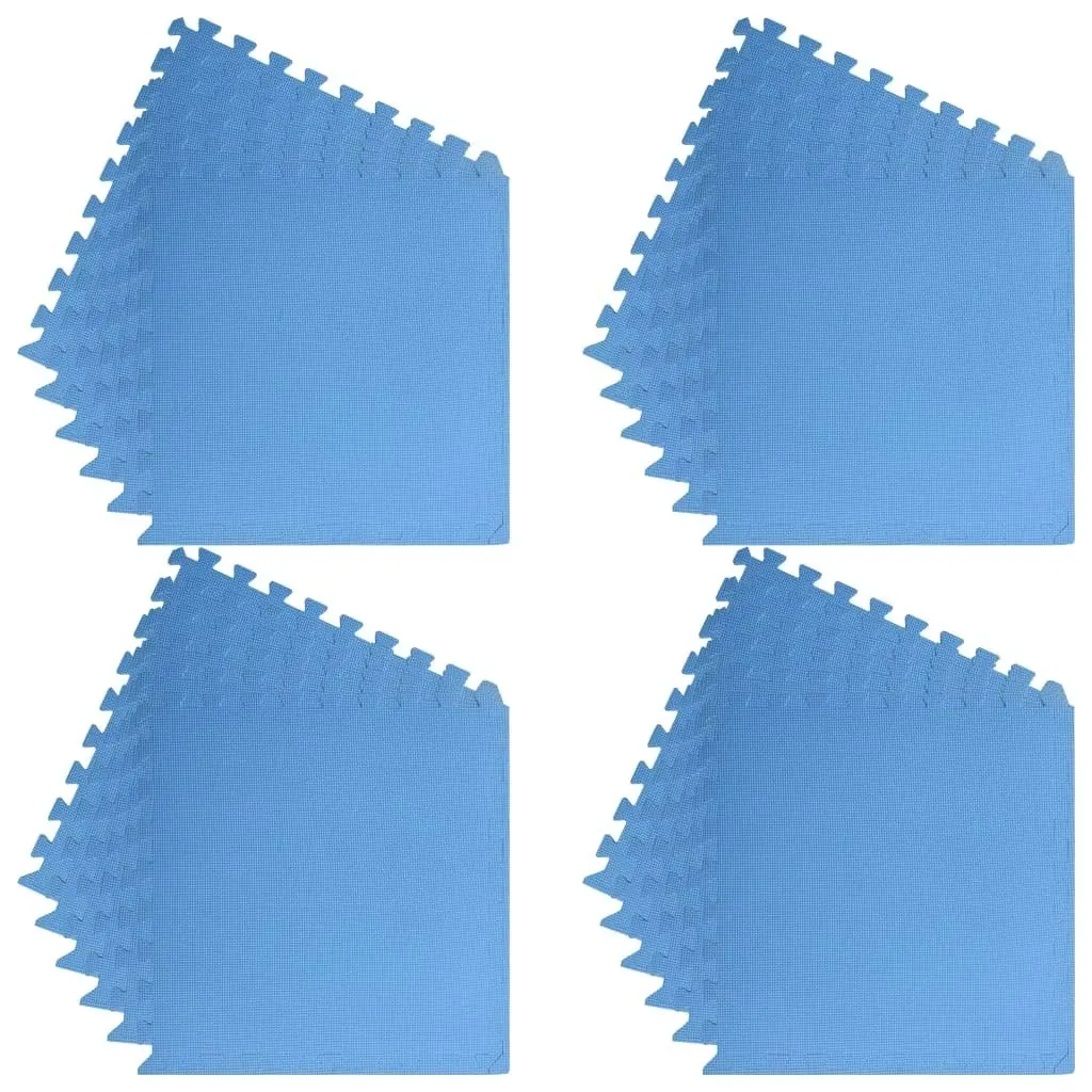 Floor Mats 24 pcs 8.64 mÂ² EVA Foam Blue 92466