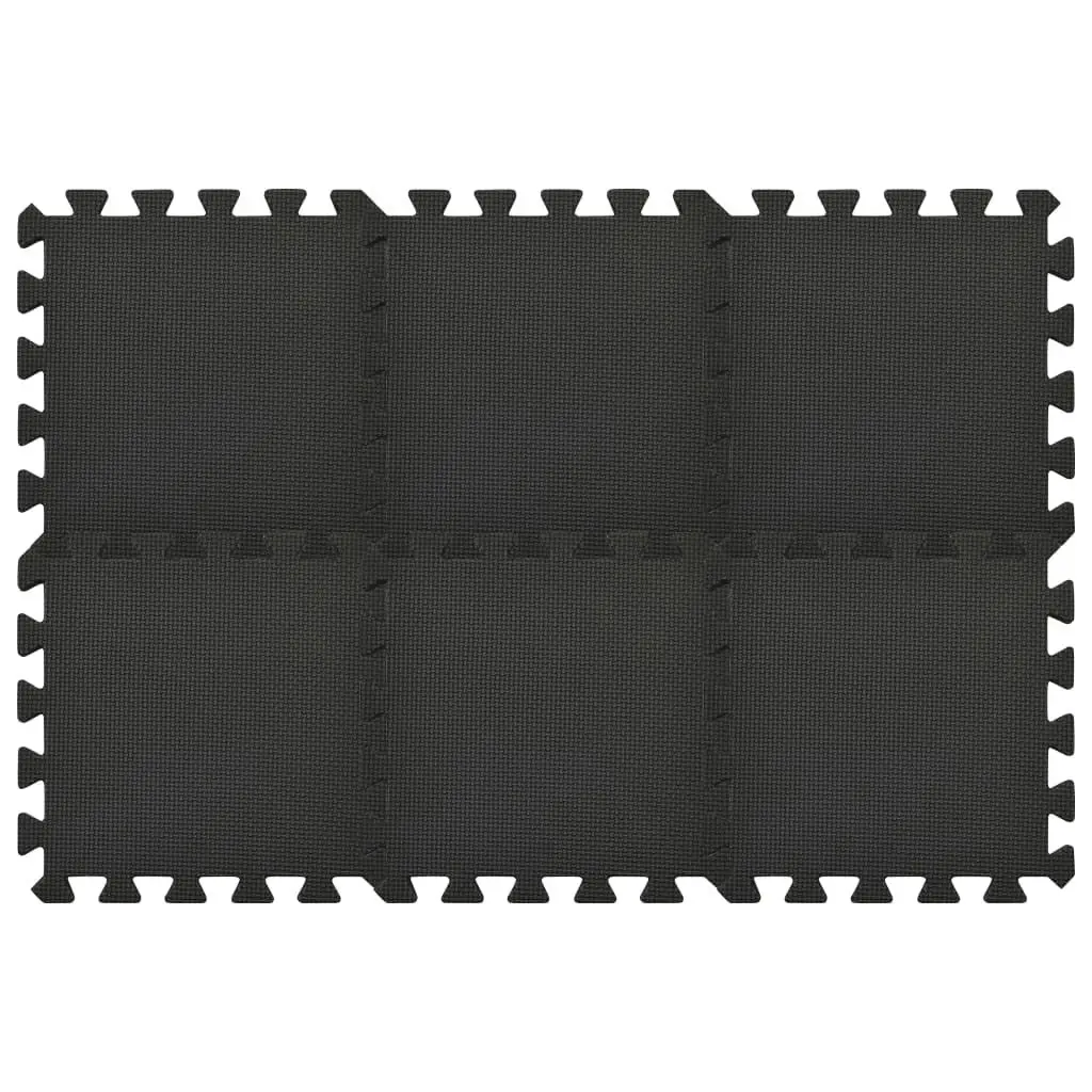 Floor Mats 54 pcs 4.86 mÂ² EVA Foam Black 92457