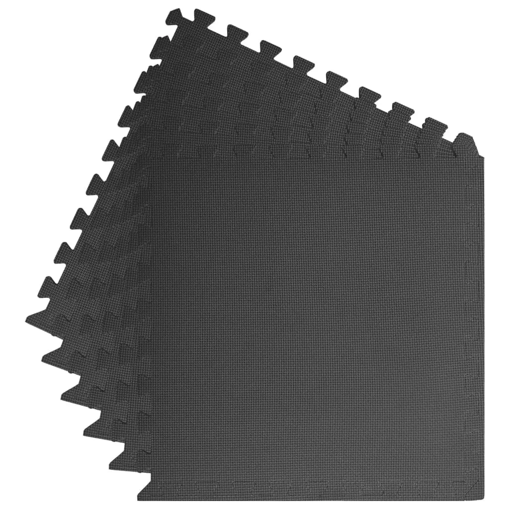 Floor Mats 6 pcs 2.16 mÂ² EVA Foam Black 92461