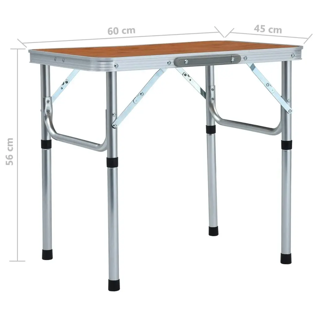 Folding Camping Table Aluminium 60x45 cm 48179