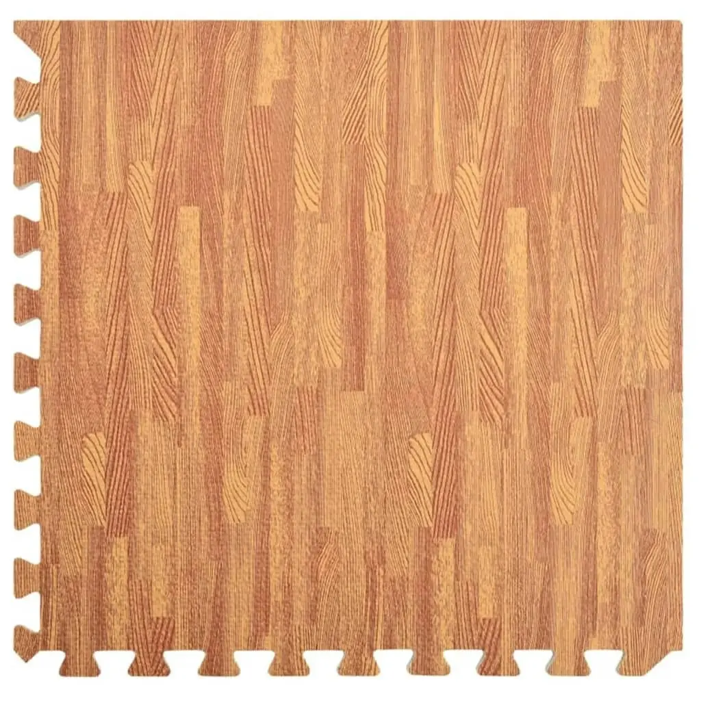 Floor Mats 12 pcs Wood Grain 4.32 mÂ² EVA Foam 92459