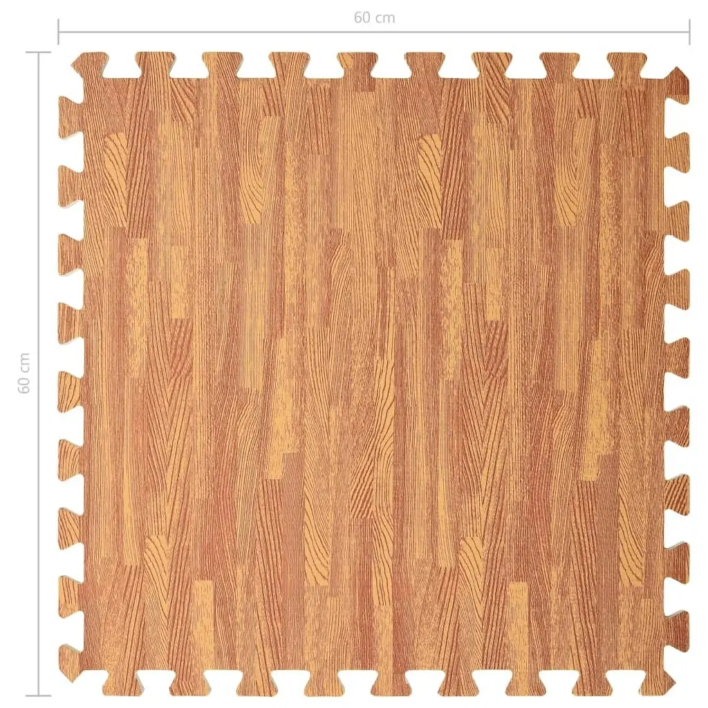 Floor Mats 12 pcs Wood Grain 4.32 mÂ² EVA Foam 92459