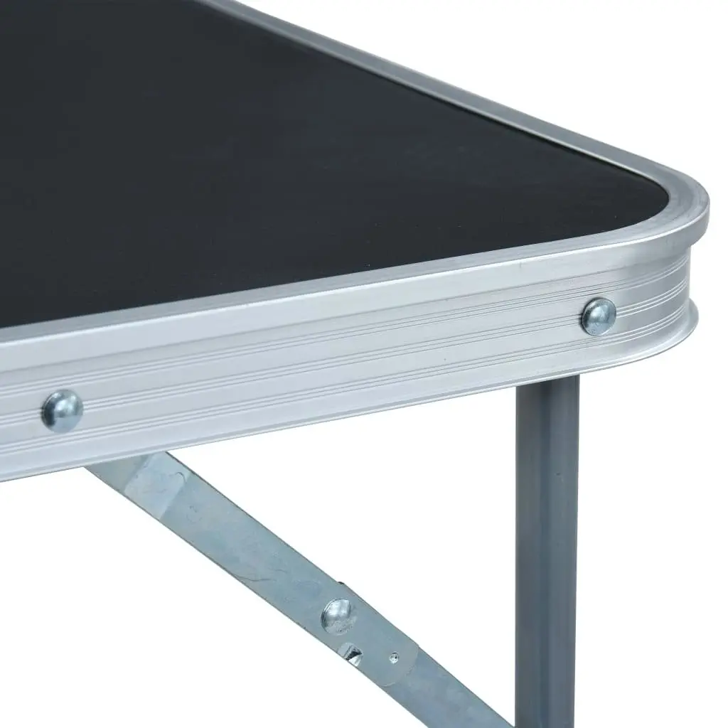 Foldable Camping Table with Metal Frame 80x60 cm Grey 48171