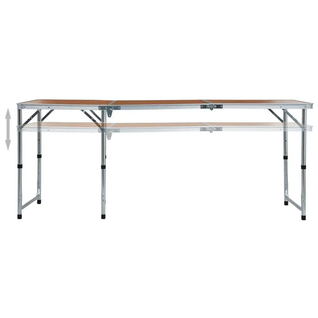 Foldable Camping Table Aluminium 180x60 cm 48174