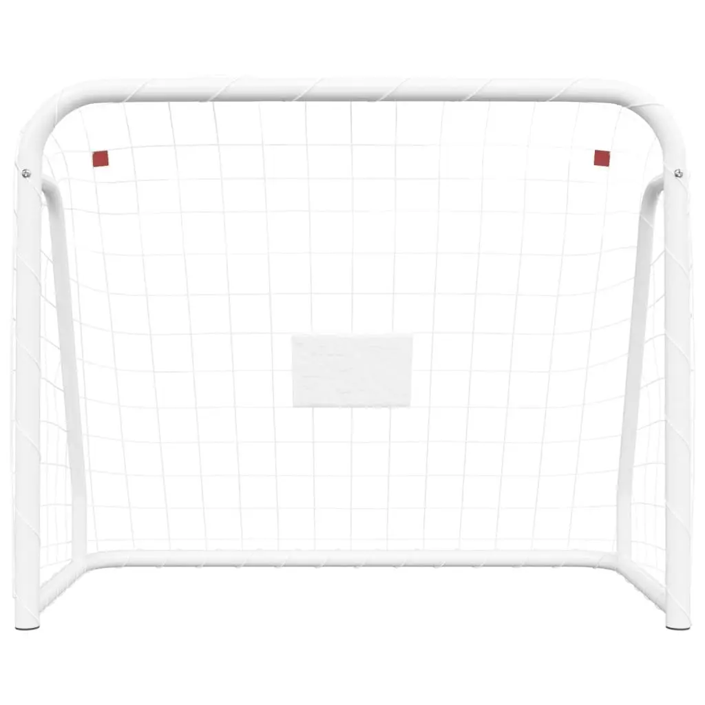 Football Goal with Net White 214x75x152 cm Steel&Polyester 93734