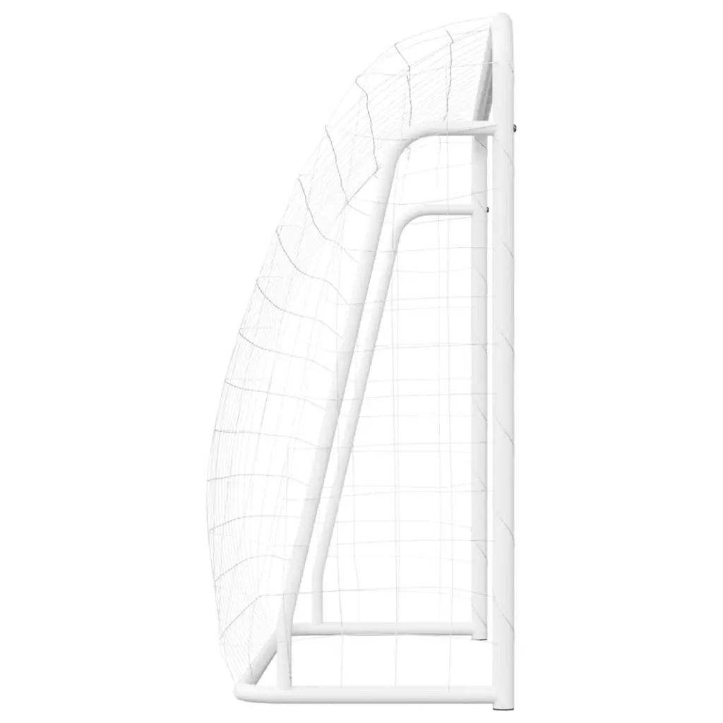 Football Goal with Net White 214x75x152 cm Steel&Polyester 93734