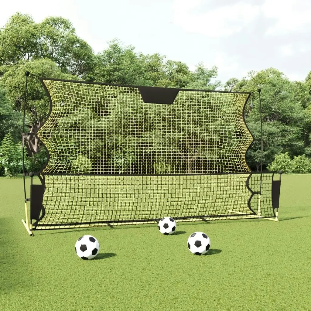 Football Rebounder Net Black and Yellow 183x85x120 cm Polyester 93760