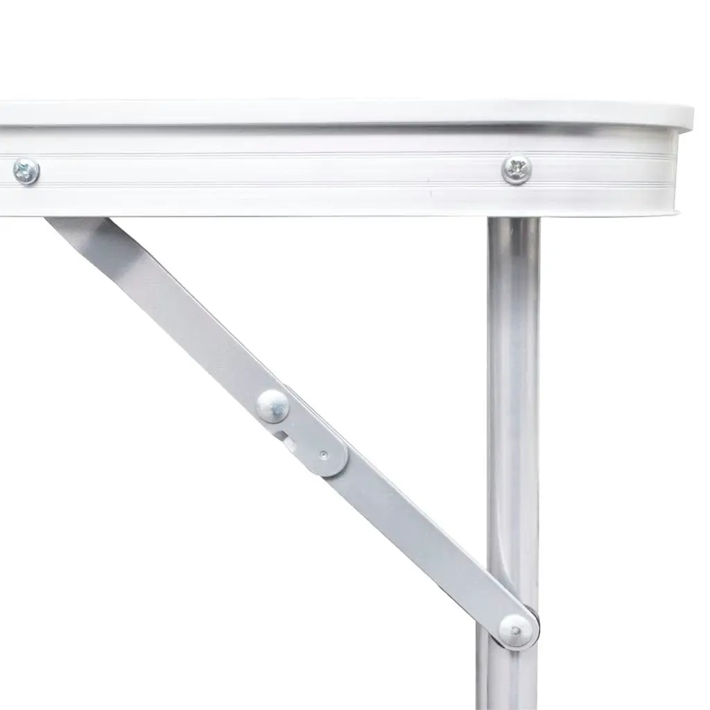 Foldable Camping Table Height Adjustable Aluminium 120 x 60 cm 41325