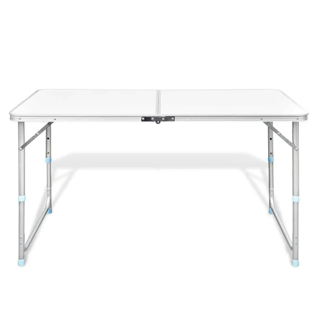 Foldable Camping Table Height Adjustable Aluminium 120 x 60 cm 41325