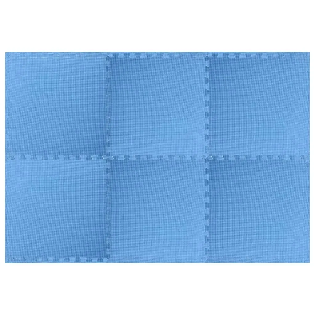 Floor Mats 6 pcs 2.16 mÂ² EVA Foam Blue 92464