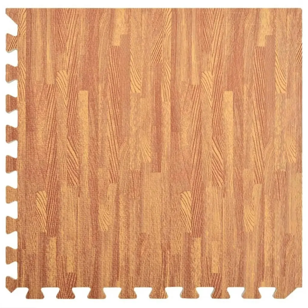 Floor Mats 24 pcs Wood Grain 8.64 mÂ² EVA Foam 92460