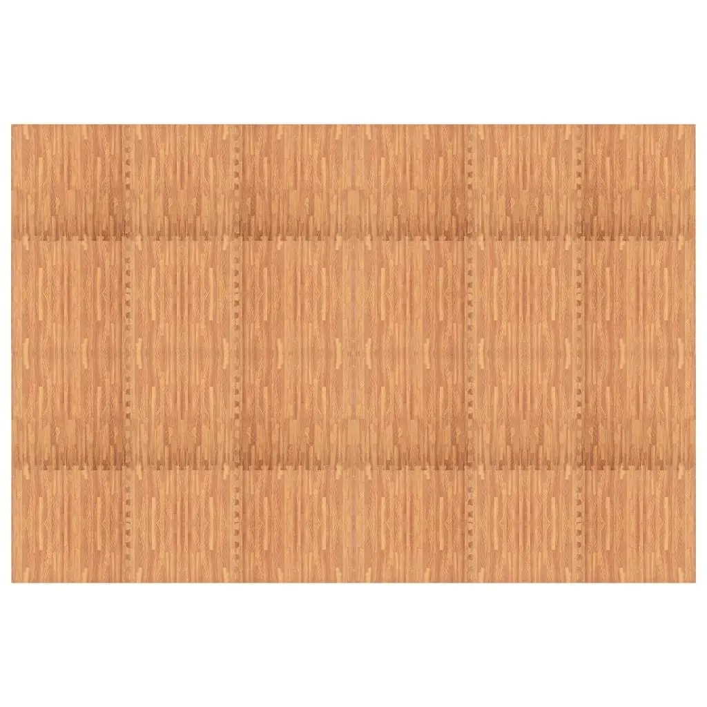 Floor Mats 24 pcs Wood Grain 8.64 mÂ² EVA Foam 92460