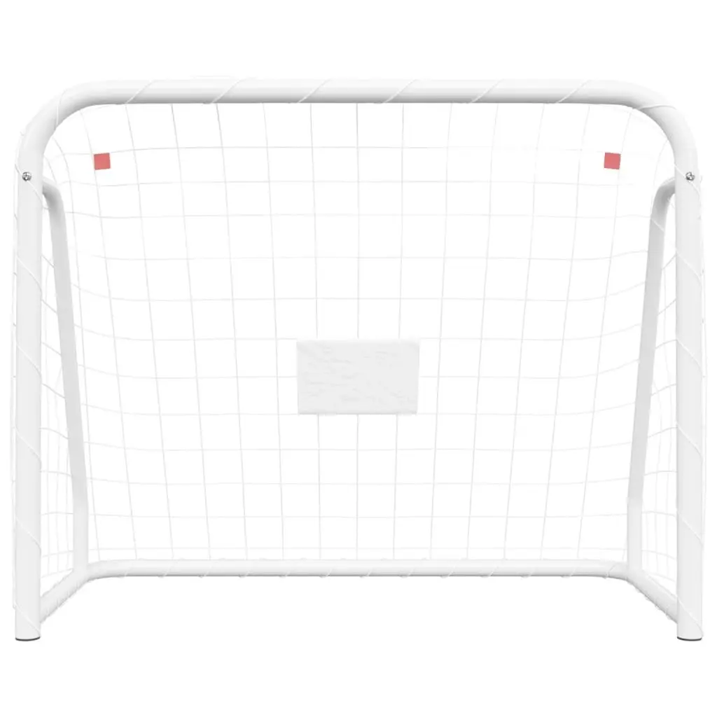 Football Goal with Net White 125x96x60 cm Steel&Polyester 93732