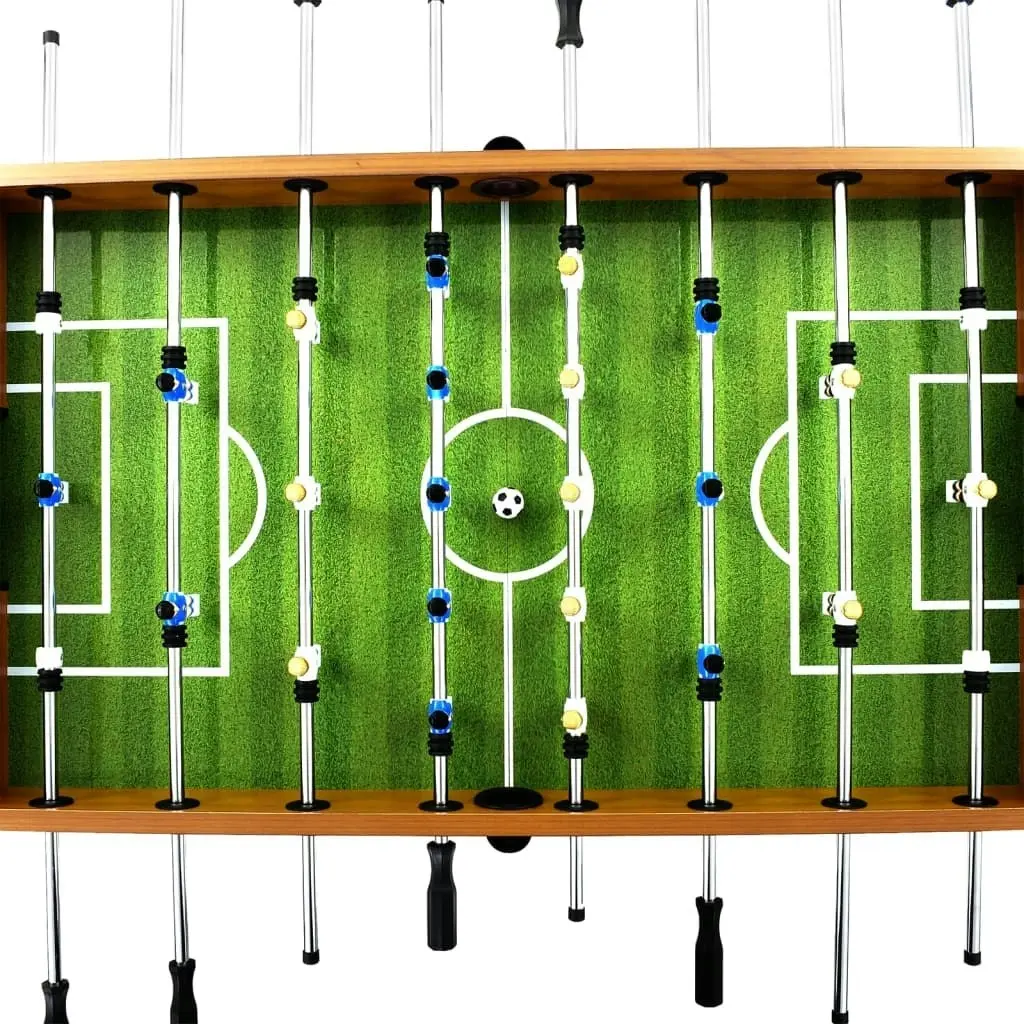 Football Table Steel 60 kg 140x74.5x87.5 cm Light Brown and Black 92502