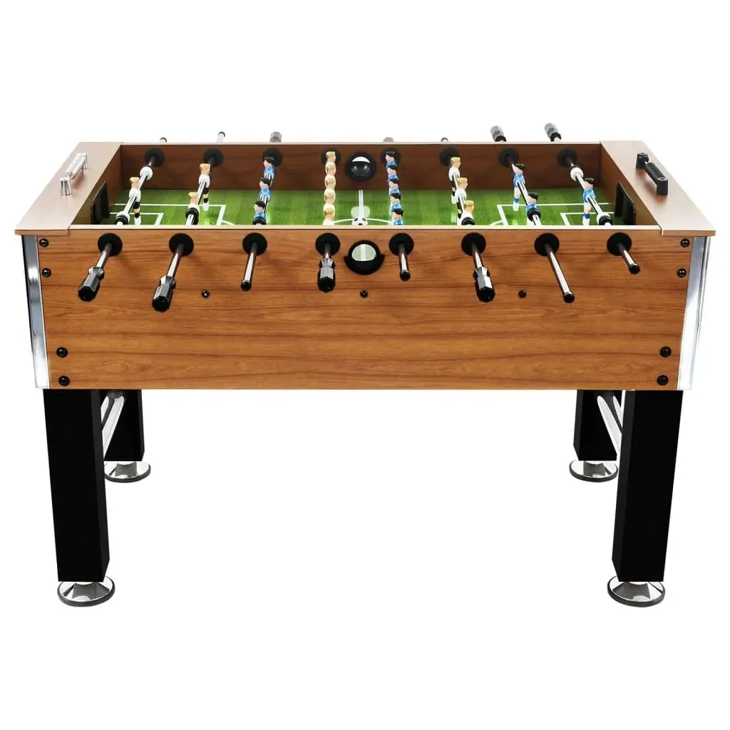 Football Table Steel 60 kg 140x74.5x87.5 cm Light Brown and Black 92502