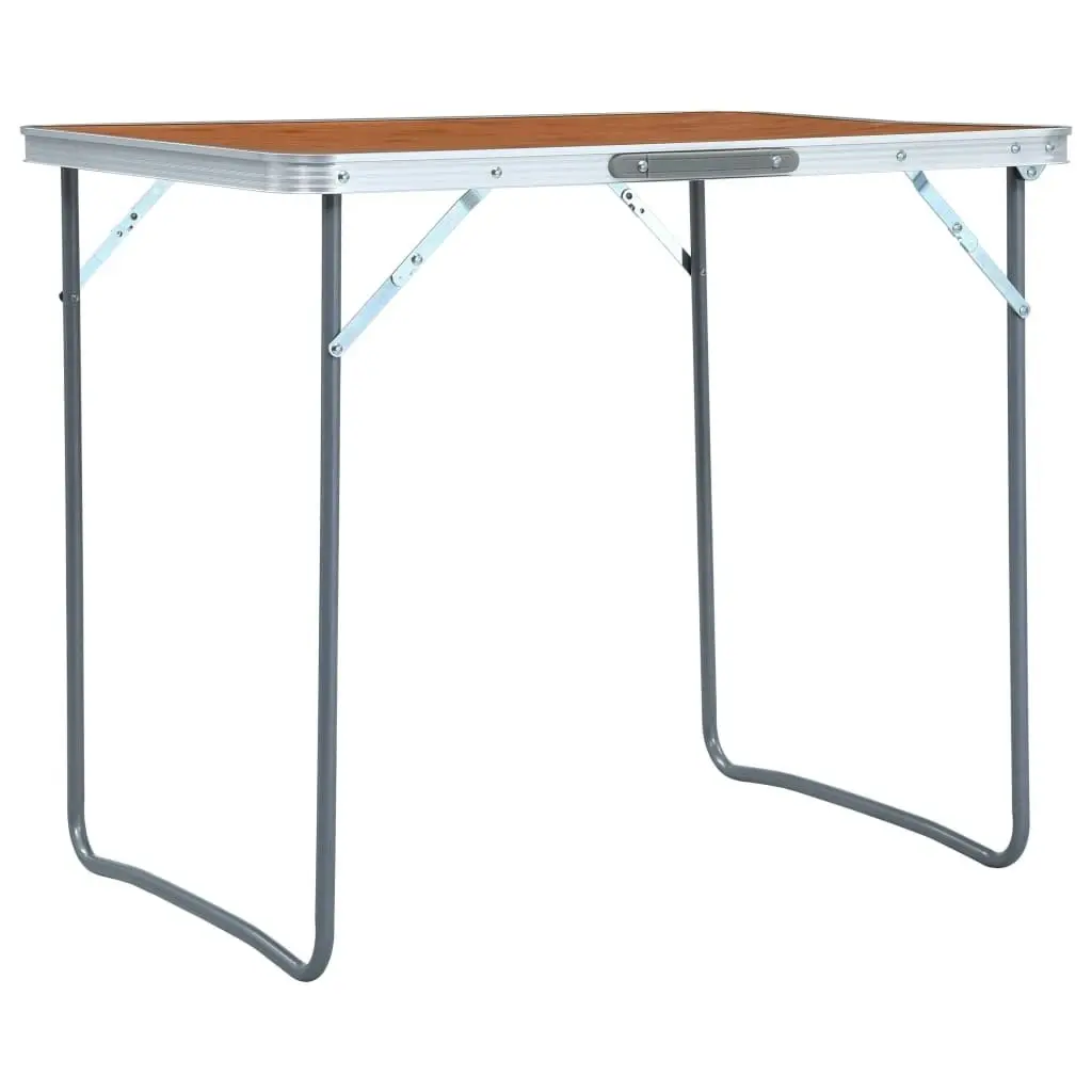 Foldable Camping Table with Metal Frame 80x60 cm 48170