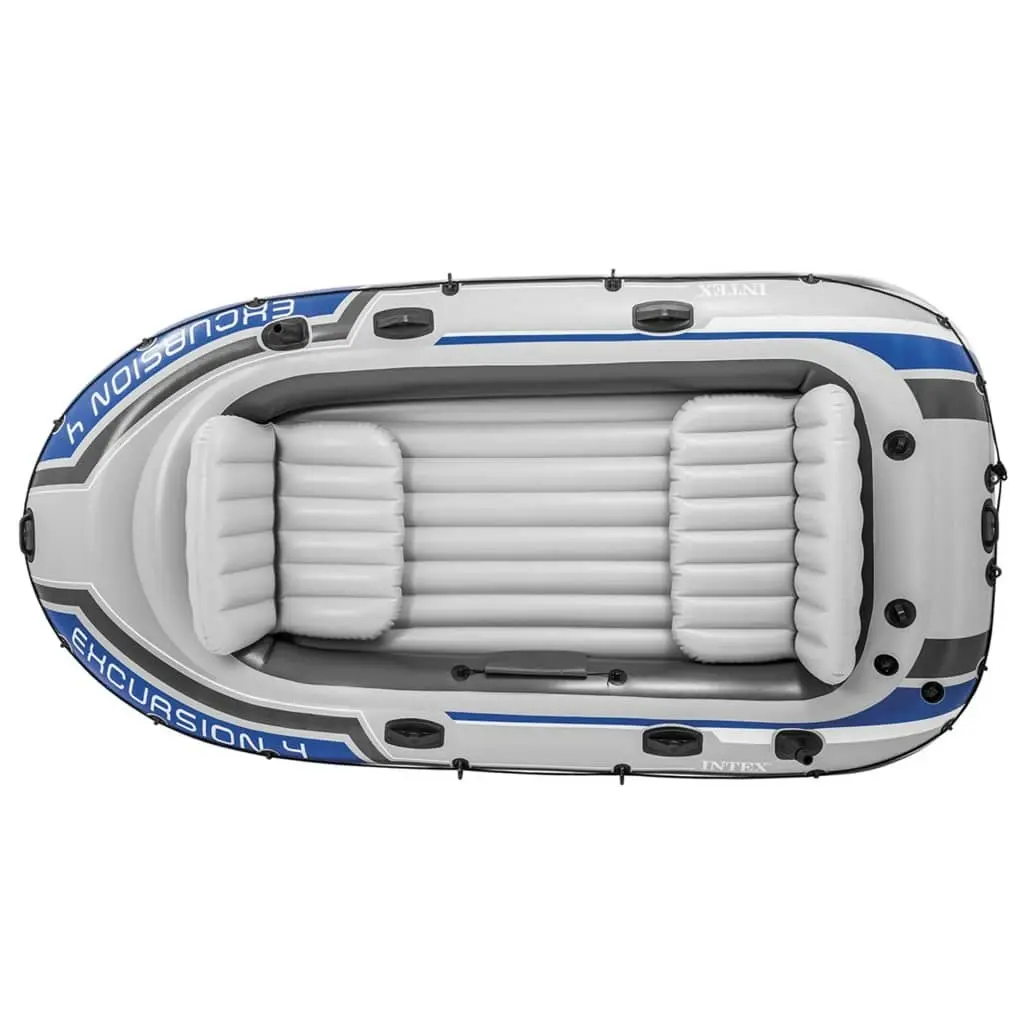 Intex Excursion 4 Set Inflatable Boat with Oars and Pump 68324NP 3202726