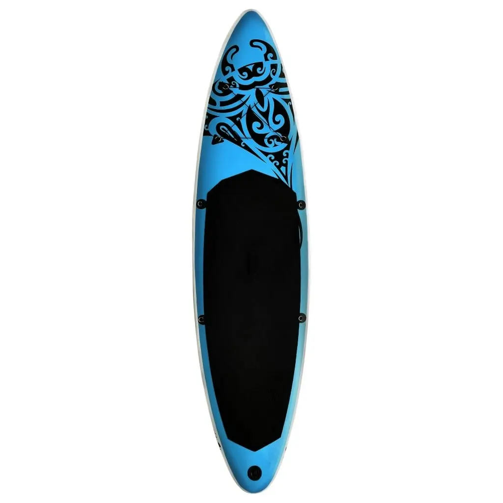 Inflatable Stand Up Paddleboard Set 320x76x15 cm Blue 92738