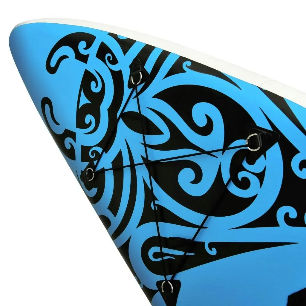 Inflatable Stand Up Paddleboard Set 320x76x15 cm Blue 92738