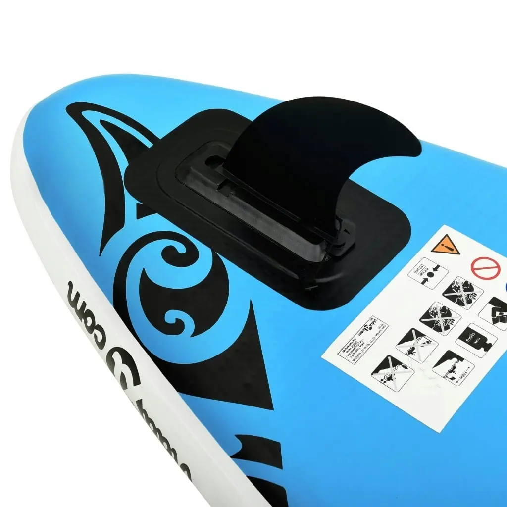 Inflatable Stand Up Paddleboard Set 320x76x15 cm Blue 92738