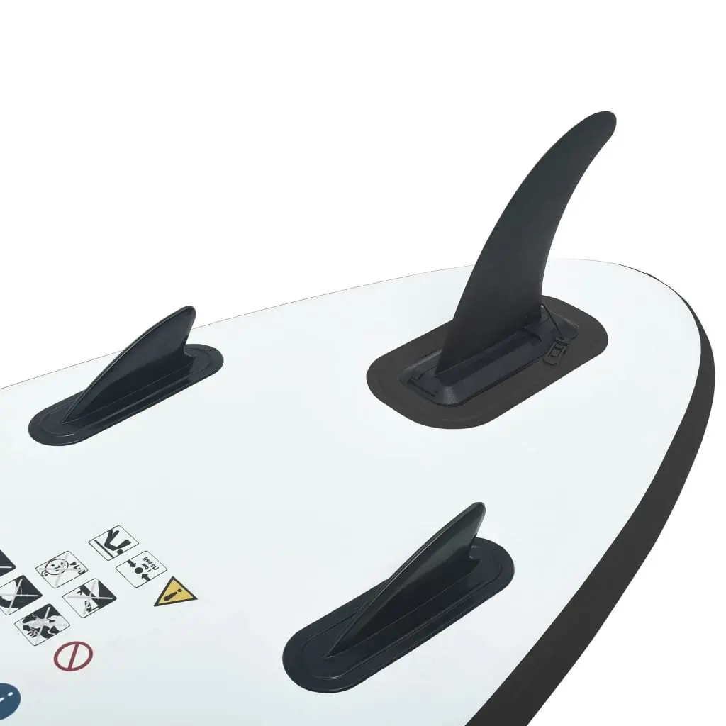 Inflatable Stand Up Paddleboard Set Black and White 92728