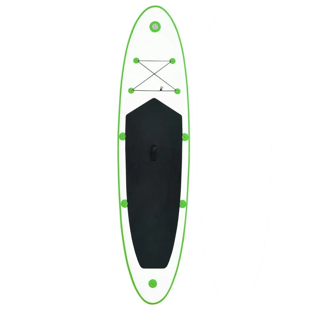 Inflatable Stand Up Paddleboard Set Green and White 92732