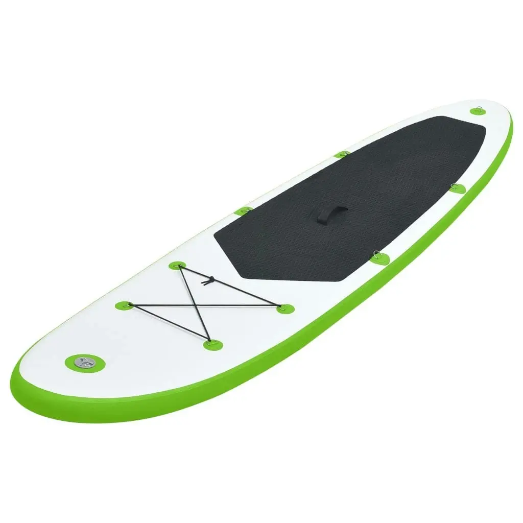 Inflatable Stand Up Paddleboard Set Green and White 92732