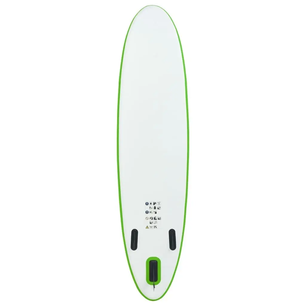 Inflatable Stand Up Paddleboard Set Green and White 92732