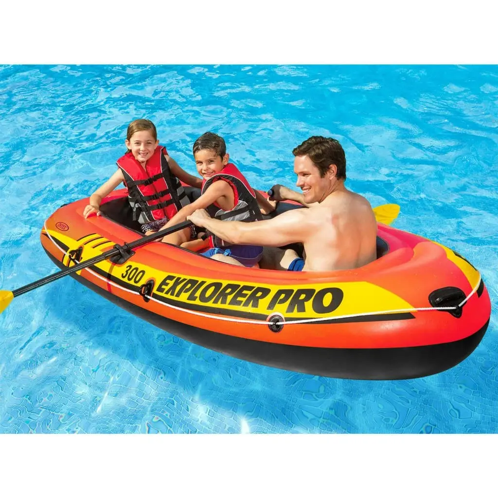 Intex Explorer Pro 300 Set Inflatable Boat with Oars and Pump 90797