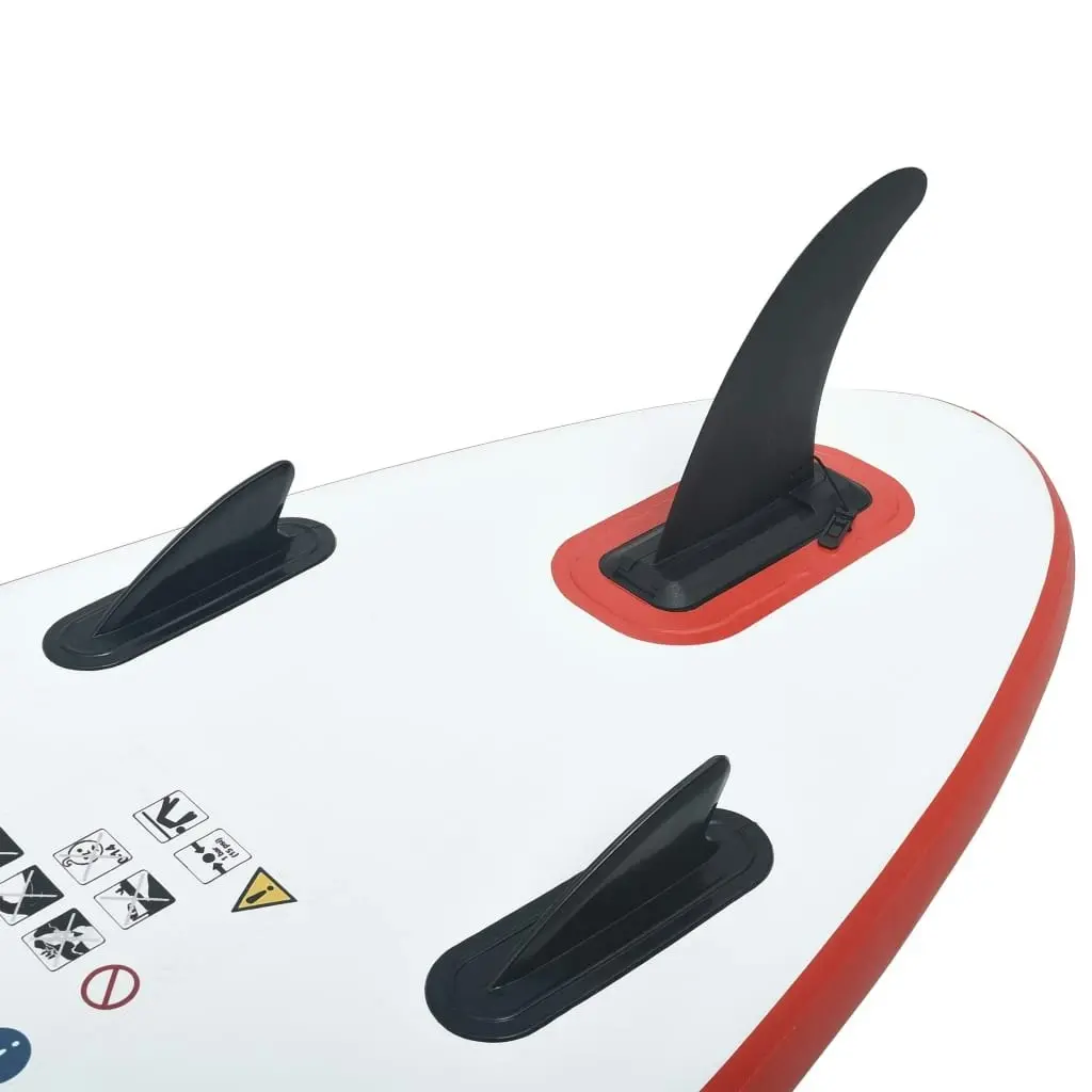 Inflatable Stand Up Paddleboard Set Red and White 91581