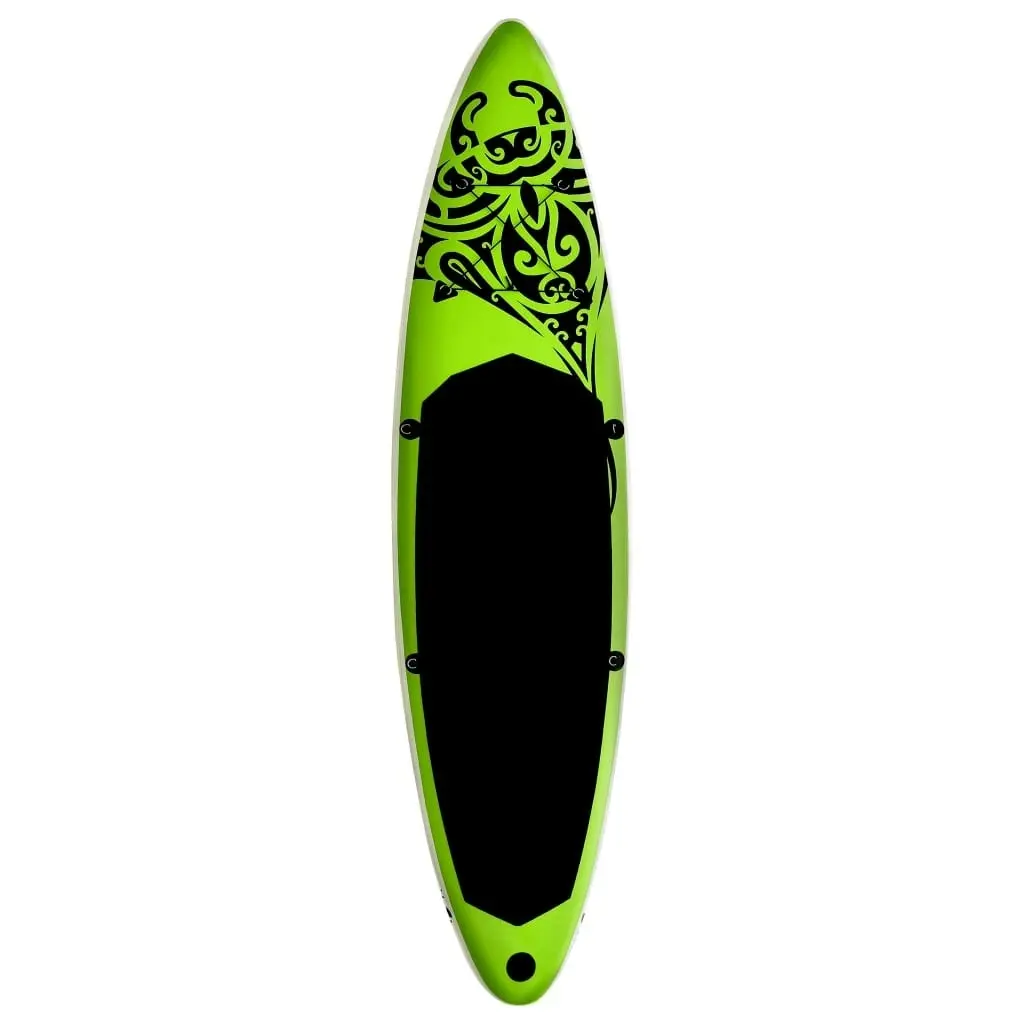 Inflatable Stand Up Paddleboard Set 305x76x15 cm Green 92740