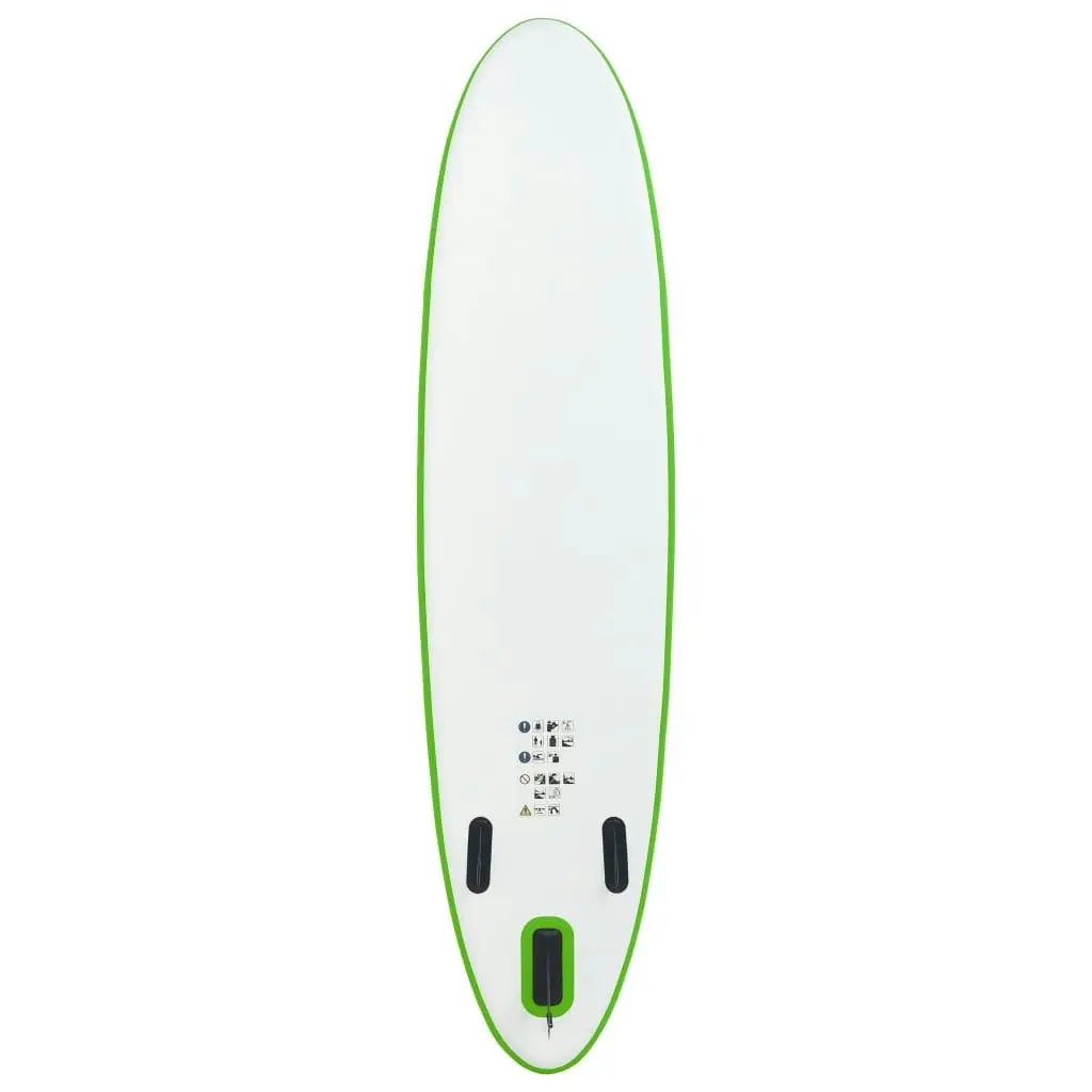 Inflatable Stand Up Paddle Board Set Green and White 92734