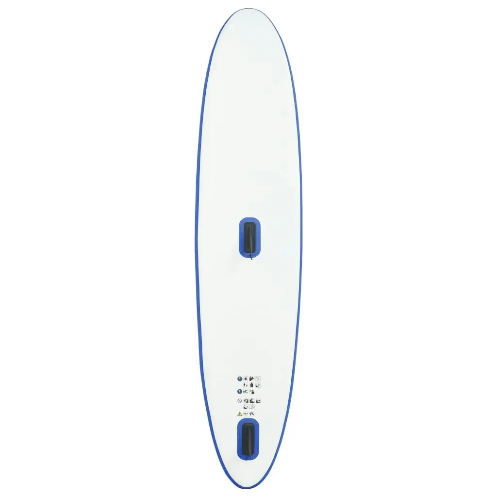 Inflatable Stand Up Paddleboard with Sail Set Blue and White 92210