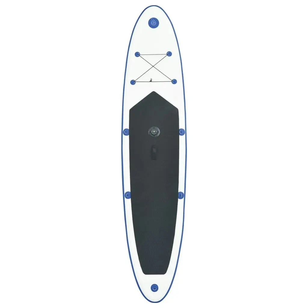 Inflatable Stand Up Paddleboard with Sail Set Blue and White 92210