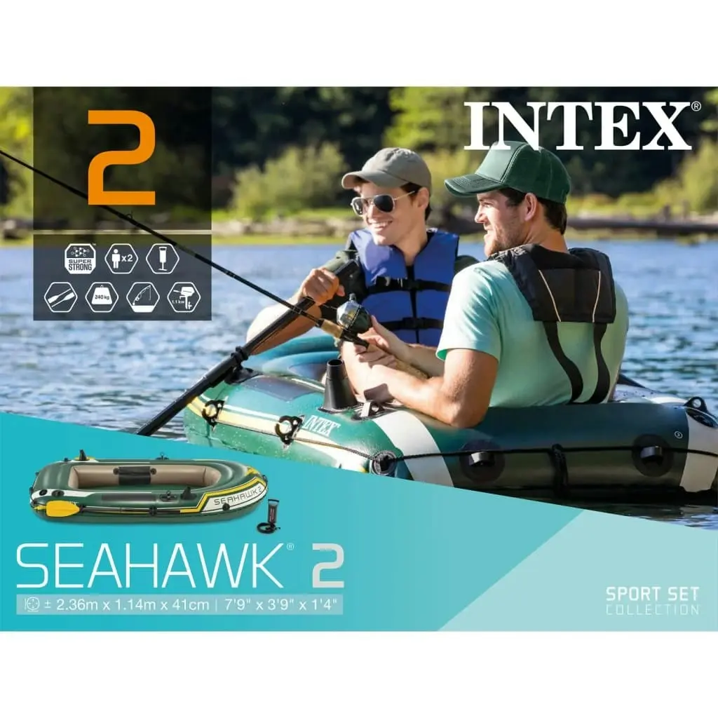 Intex Seahawk 2 Set Inflatable Boat with Oars and Pump 90800