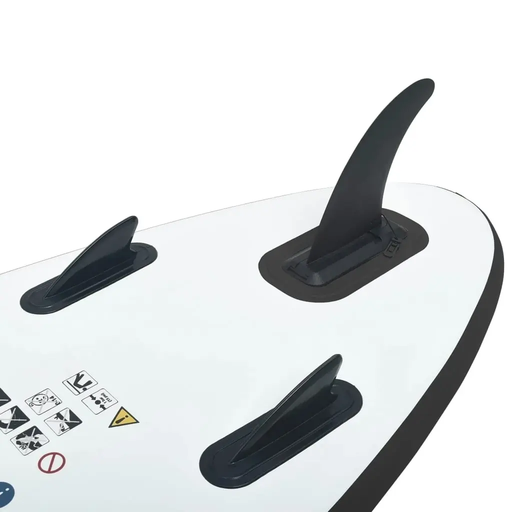 Inflatable Stand up Paddle Board Set Black and White 92729