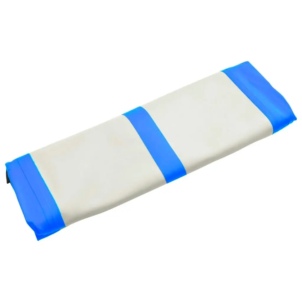 Inflatable Gymnastics Mat with Pump 300x100x20 cm PVC Blue 92677