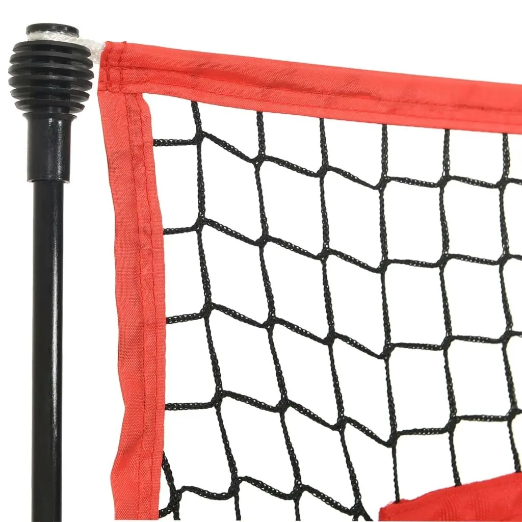 Portable Baseball Net Black and Red 183x105x183 cm Polyester 93747